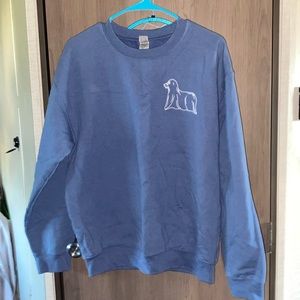 Blue guildan ghost dog crew neck
